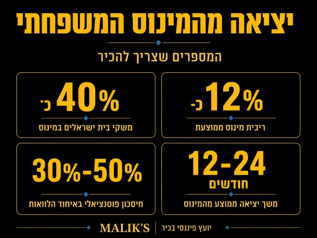 אינפוגרפיקה: יציאה מהמינוס המשפחתי - המספרים שצריך להכיר | MALIK'S