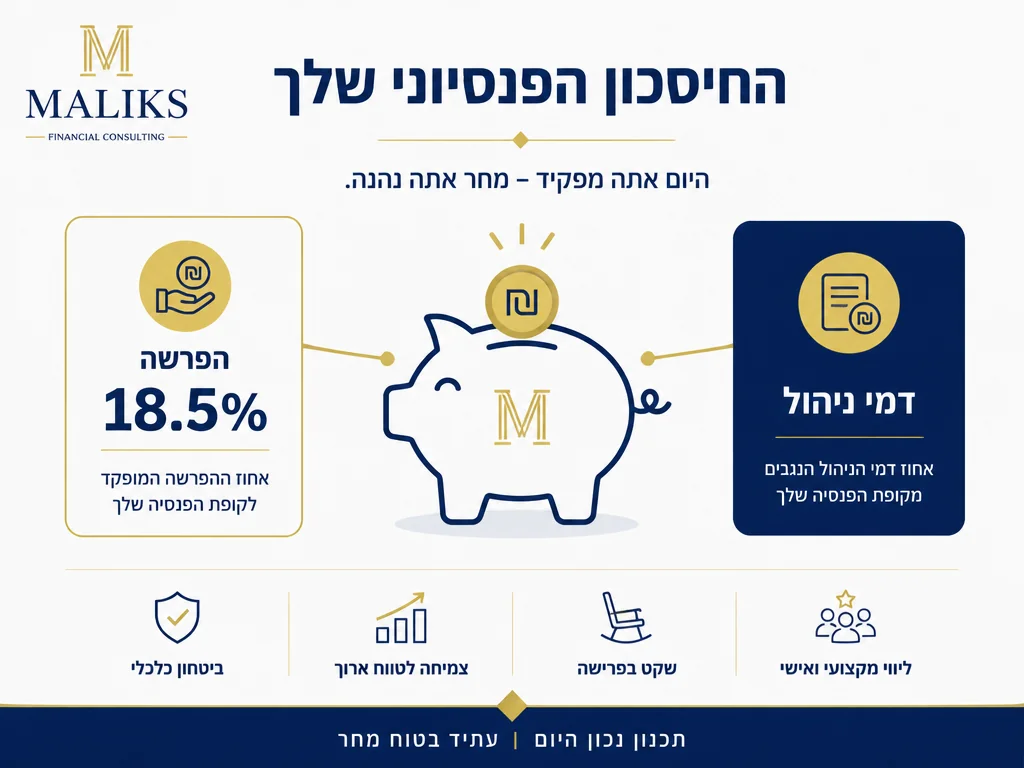 אינפוגרפיקה של פנסיה וחיסכון פנסיוני