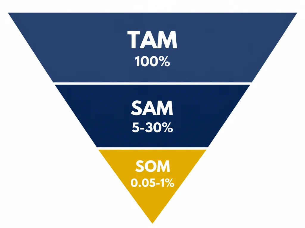 פירמידת TAM SAM SOM להערכת שוק יעד