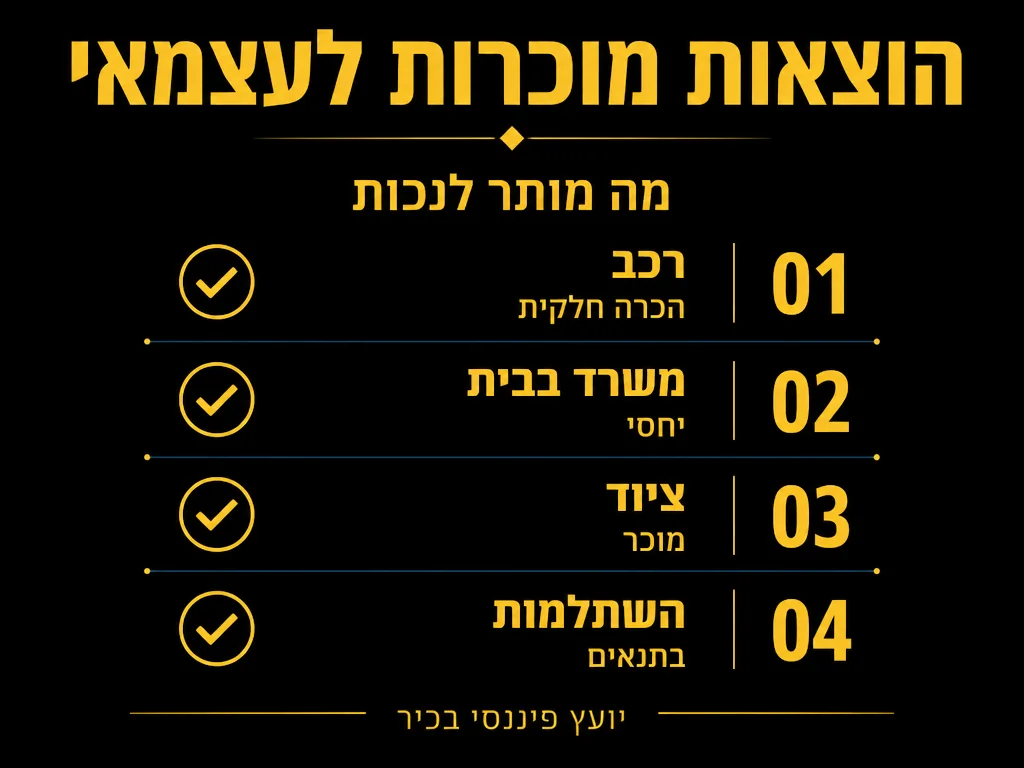 אינפוגרפיקה: הוצאות מוכרות לעצמאי - מה מותר לנכות | MALIK'S